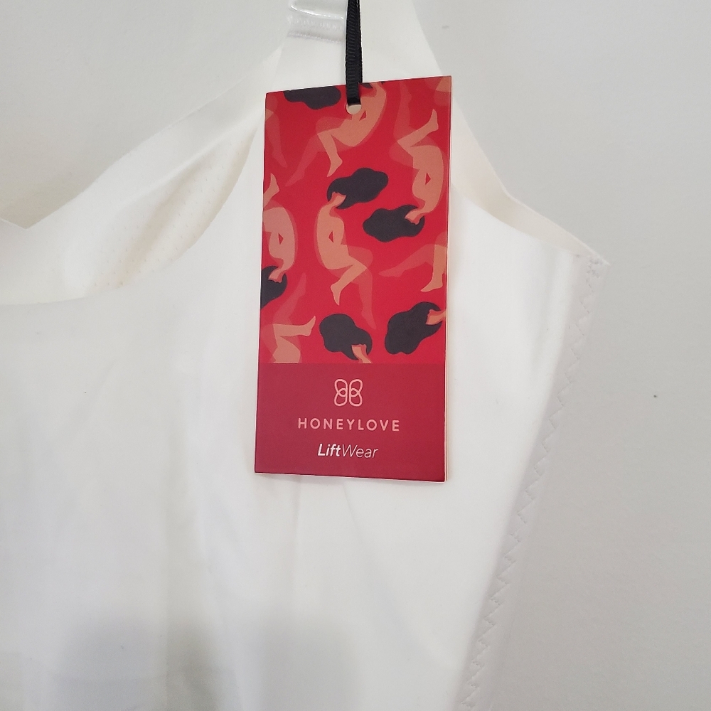 HONEYLOVE NWT White Liftwear Cami Body Suit Size Medium - Picture 3 of 7